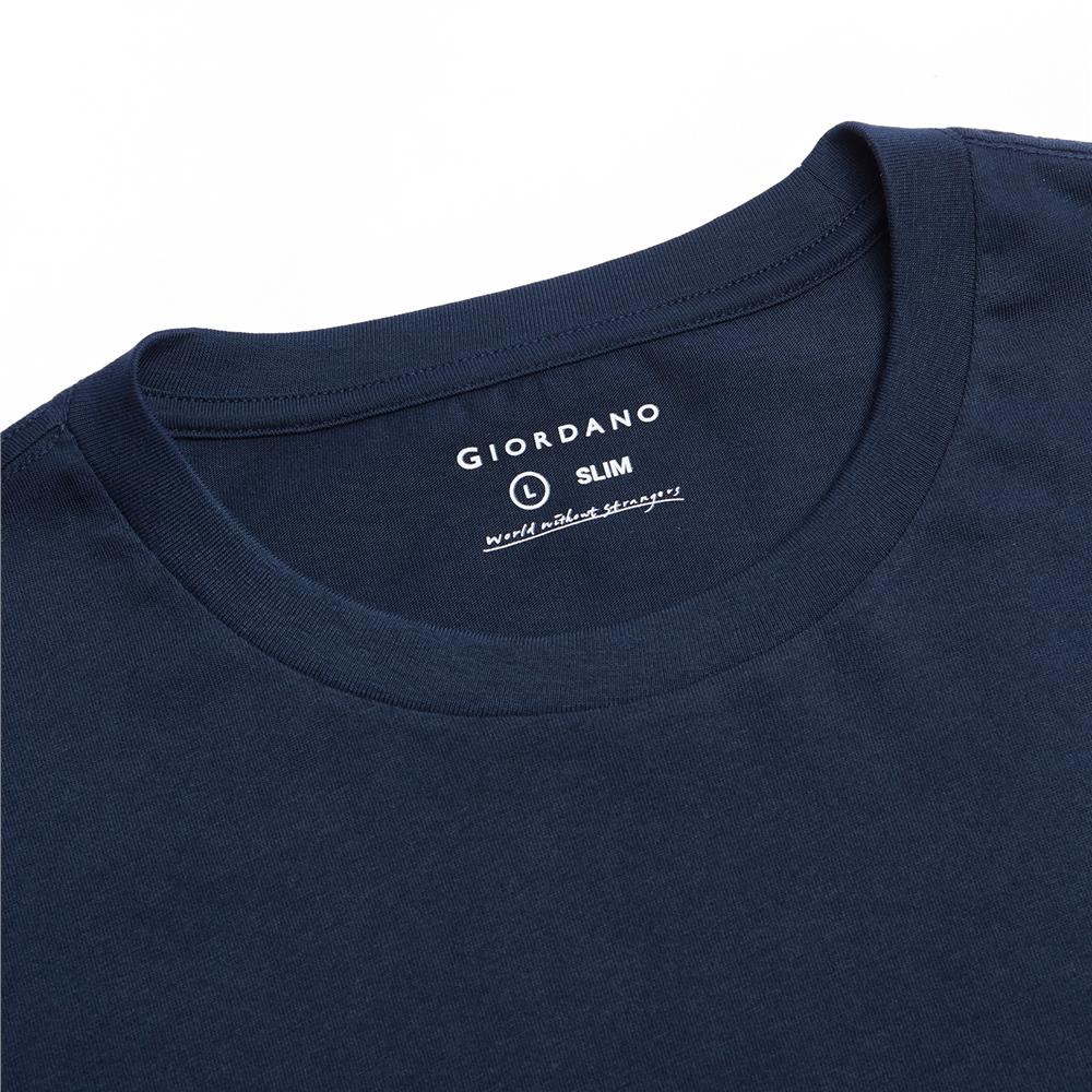 Men’s Slim Fit Cotton Signature Print Tee - Giordano Online