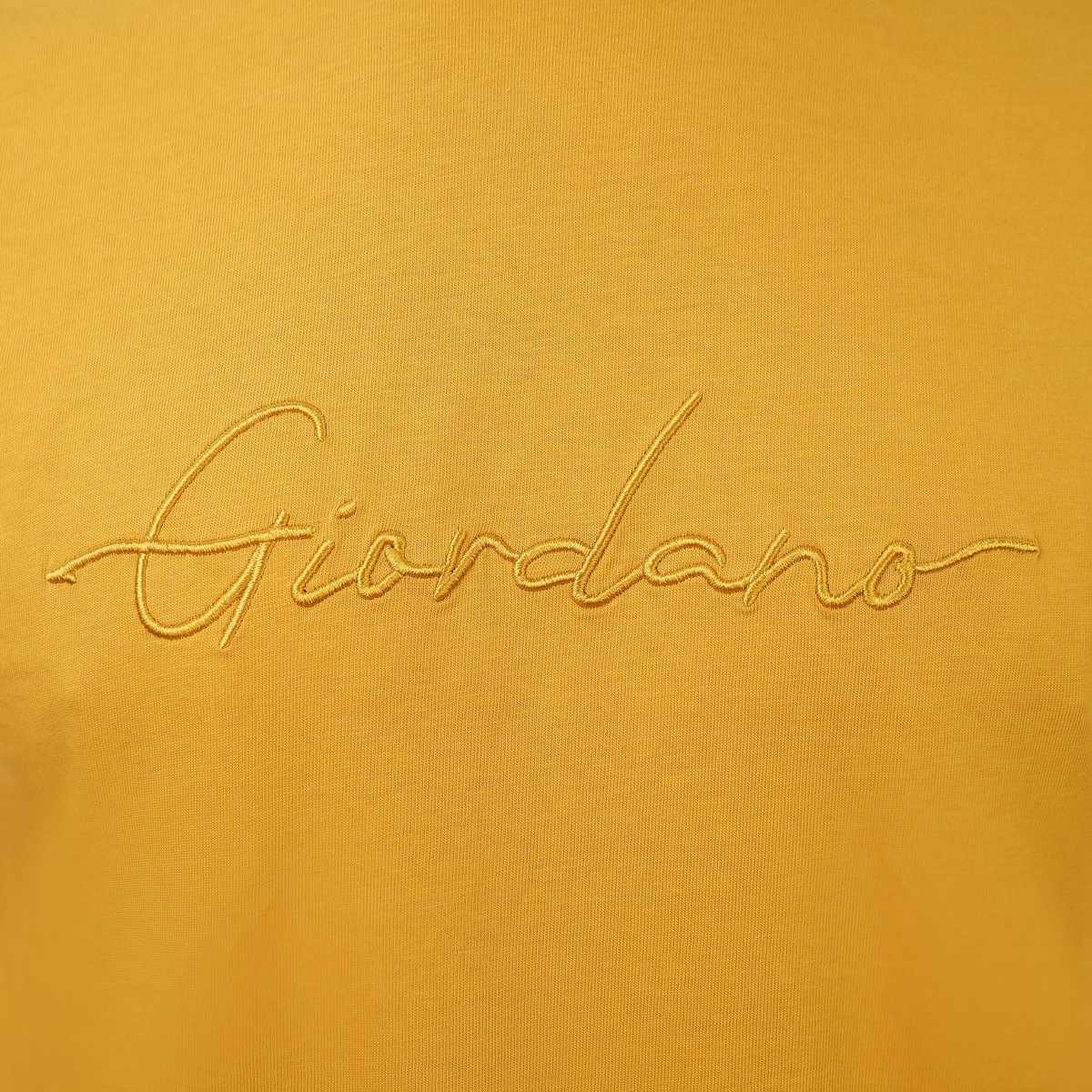 Men's Slim Fit Cotton Signature Print Tee - Giordano Online