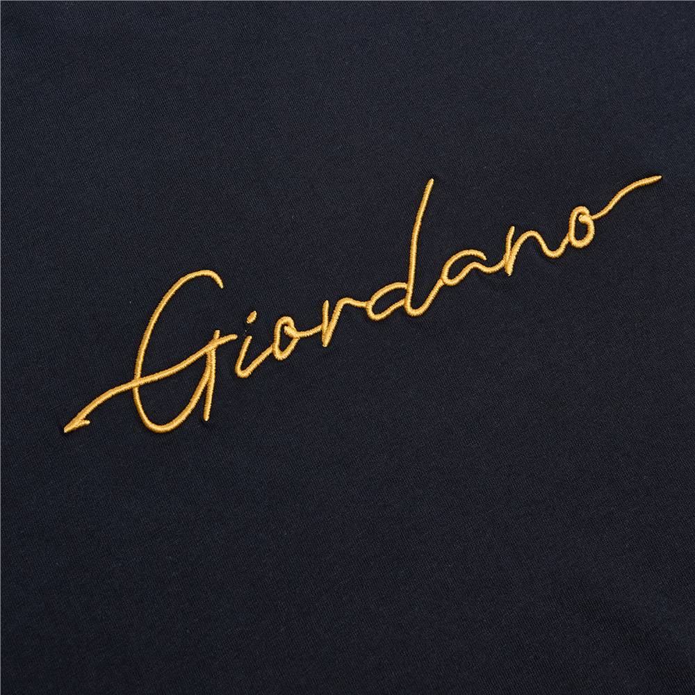 Men’s Slim Fit Cotton Signature Print Tee - Giordano Online