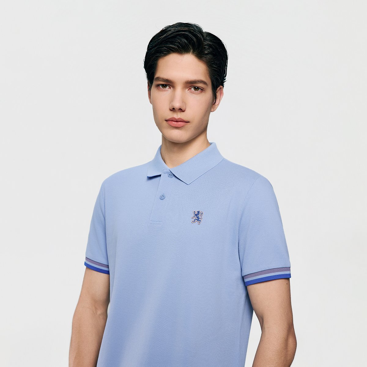 Men's Slim Fit Embroidered Solid Polo - Giordano Online