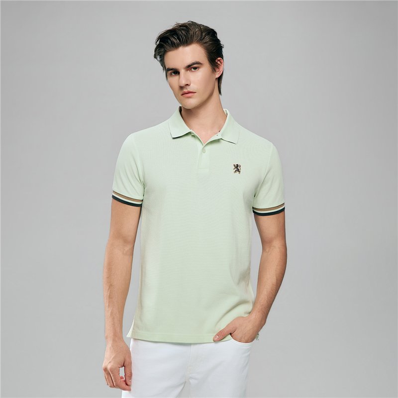 Men’s Slim Fit Embroidery Solid Polo - Giordano Online