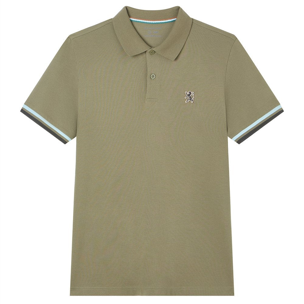 Men’s Slim Fit Embroidery Solid Polo - Giordano Online