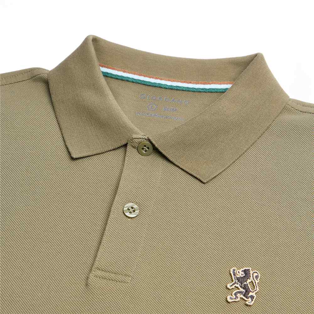 Men’s Slim Fit Embroidery Solid Polo - Giordano Online