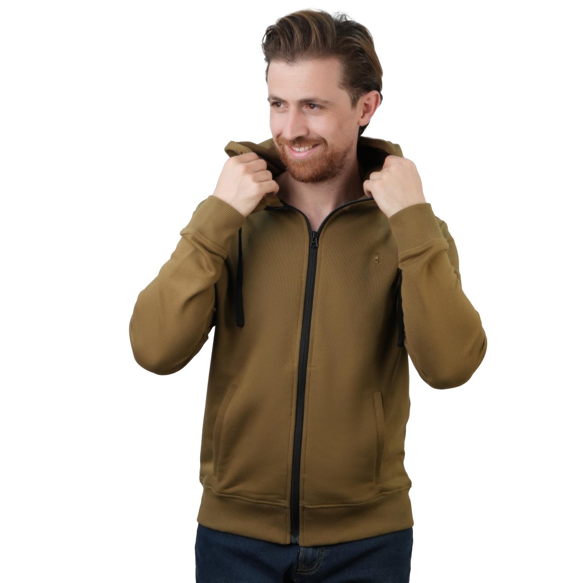 Men's Slim Fit French Terry Zip - Up Hoodie - Giordano Online