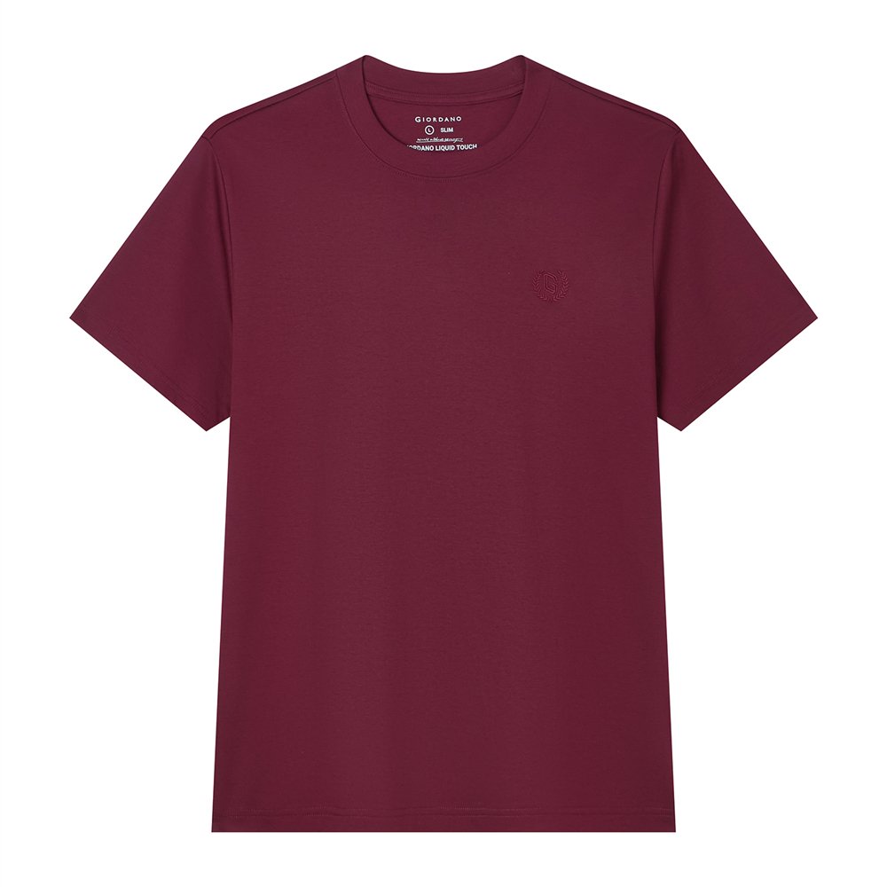 Men's Slim Fit Liquid Touch Cotton Crew Neck Tee - Giordano Online