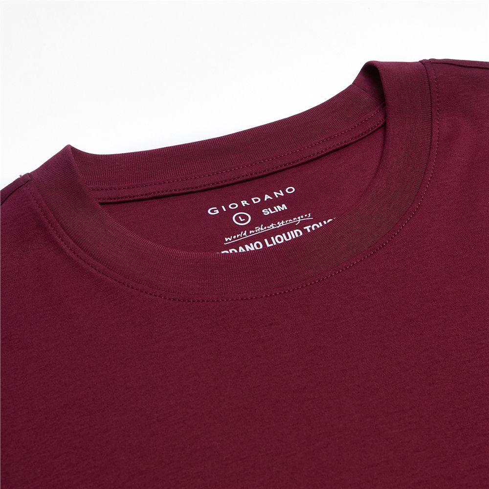 Men's Slim Fit Liquid Touch Cotton Crew Neck Tee - Giordano Online
