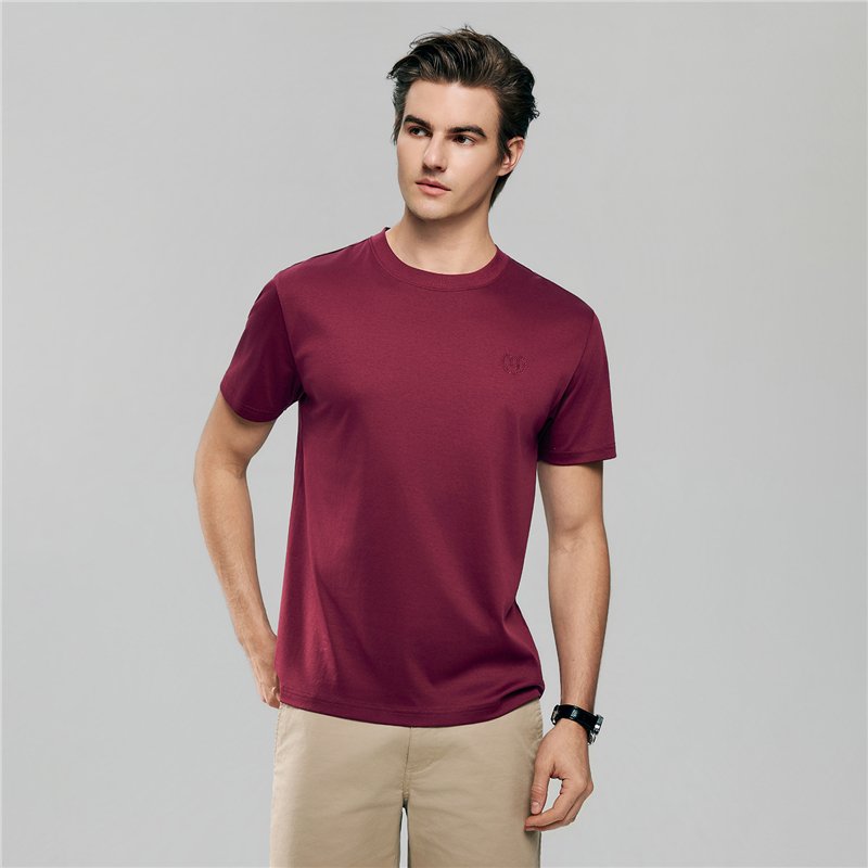 Men's Slim Fit Liquid Touch Cotton Crew Neck Tee - Giordano Online