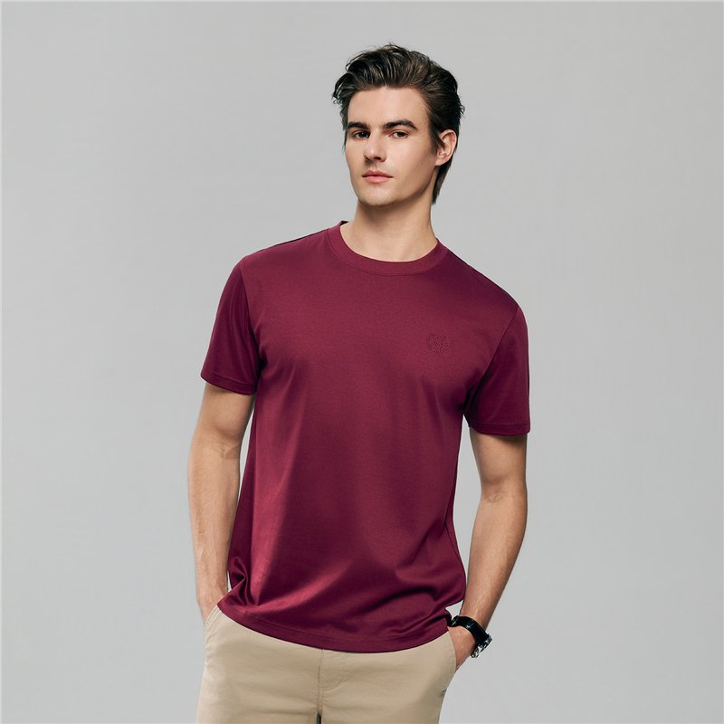 Men's Slim Fit Liquid Touch Cotton Crew Neck Tee - Giordano Online