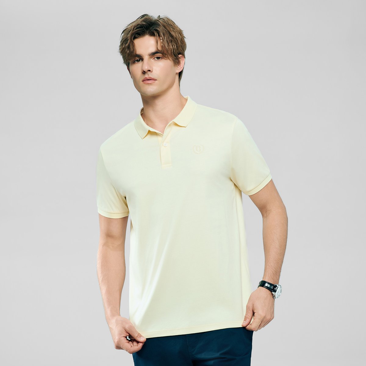 Men’s Slim Fit Liquid Touch Cotton Interlock Polo - Giordano Online