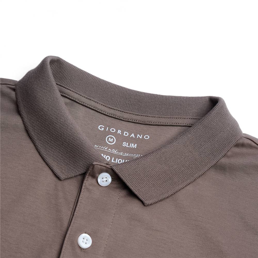 Men’s Slim Fit Liquid Touch Cotton Interlock Polo - Giordano Online