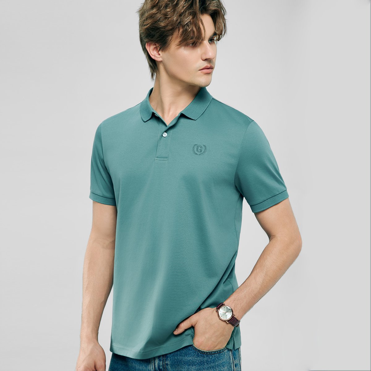 Men’s Slim Fit Liquid Touch Cotton Interlock Polo - Giordano Online