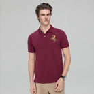 Men’s Slim Fit Napoleon Embroidery Lycra Pique Polo - Giordano Online