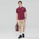 Men’s Slim Fit Napoleon Embroidery Lycra Pique Polo - Giordano Online
