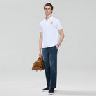 Men’s Slim Fit Napoleon Embroidery Lycra Pique Polo - Giordano Online