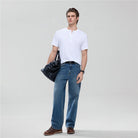 Men’s Slim Henley Short - Sleeve Button Front Tee - Giordano Online