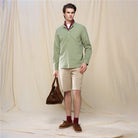 Men's Slim Linen Cotton Bermuda Shorts - Giordano Online