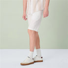 Men's Slim Linen Cotton Bermuda Shorts - Giordano Online