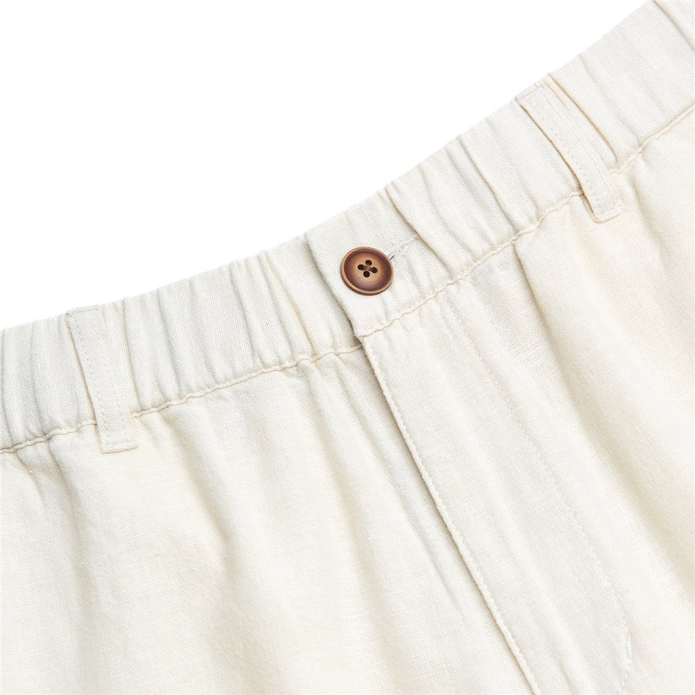 Men's Slim Linen Cotton Bermuda Shorts - Giordano Online