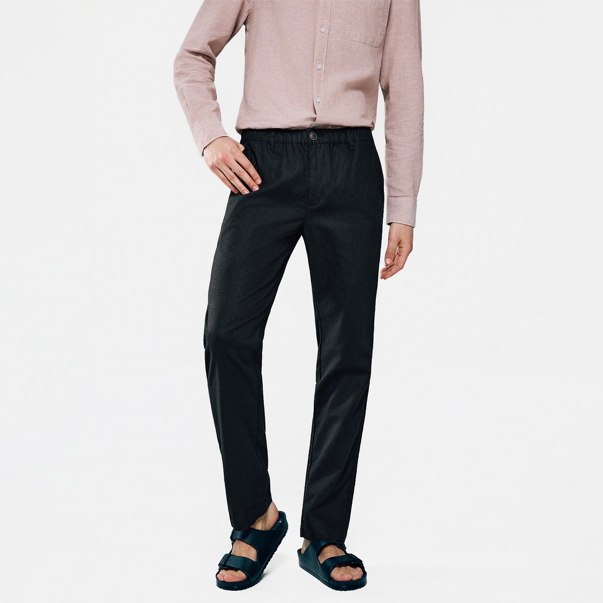 Men's Slim Taper Linen Cotton Khakis - Giordano Online