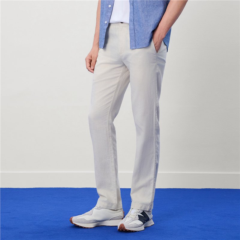 Men's Slim Taper Linen Cotton Khakis - Giordano Online