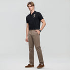 Men’s Slim Taper Stretch Cotton Khaki Pants - Giordano Online
