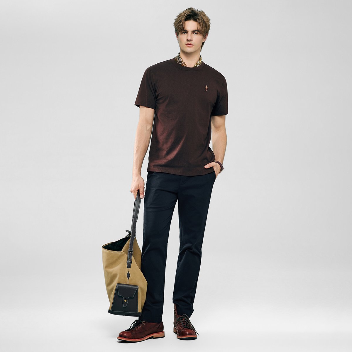 Men’s Slim Taper Stretch Cotton Khaki Pants - Giordano Online