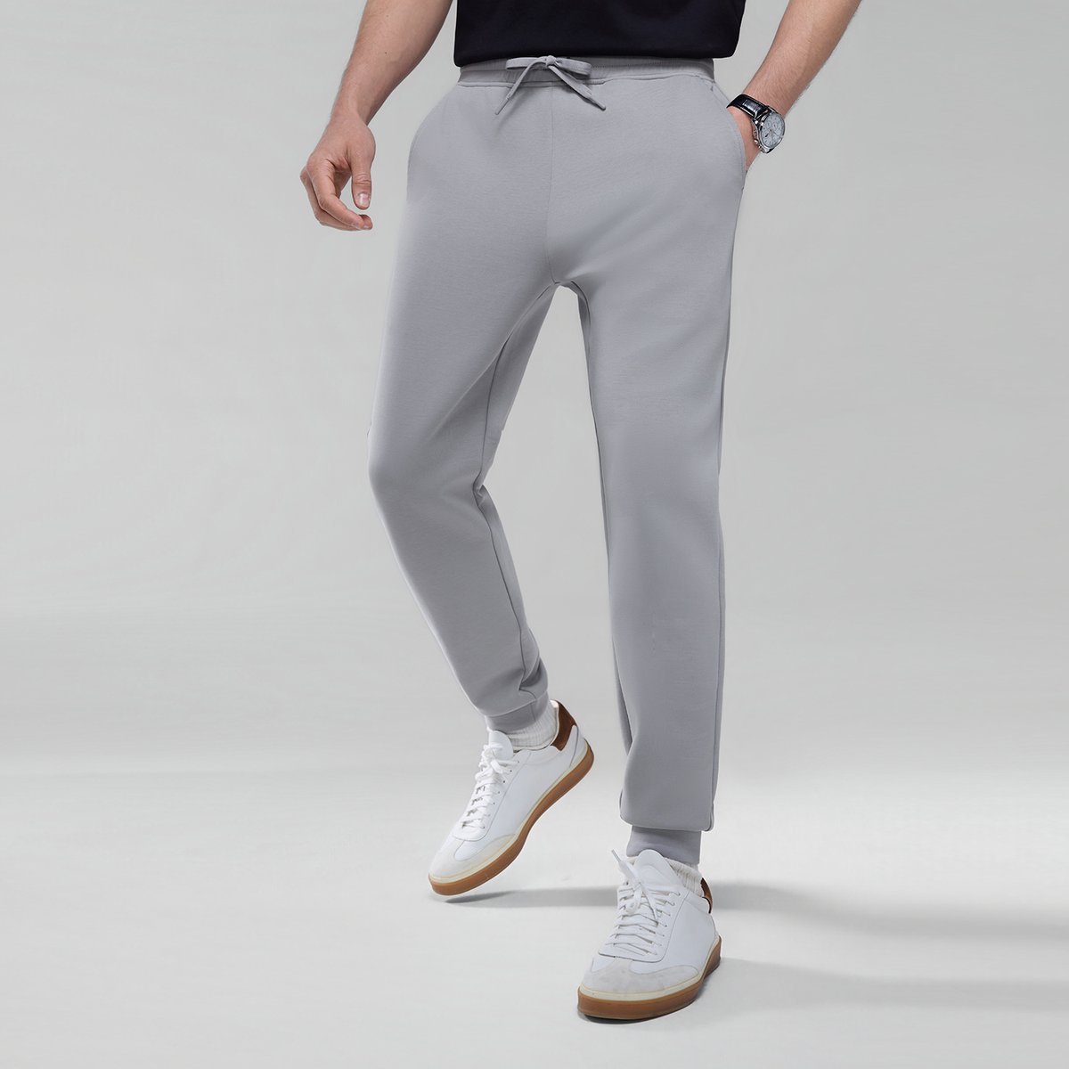 Men’s Slim Tapered Air Double Knit Joggers - Giordano Online
