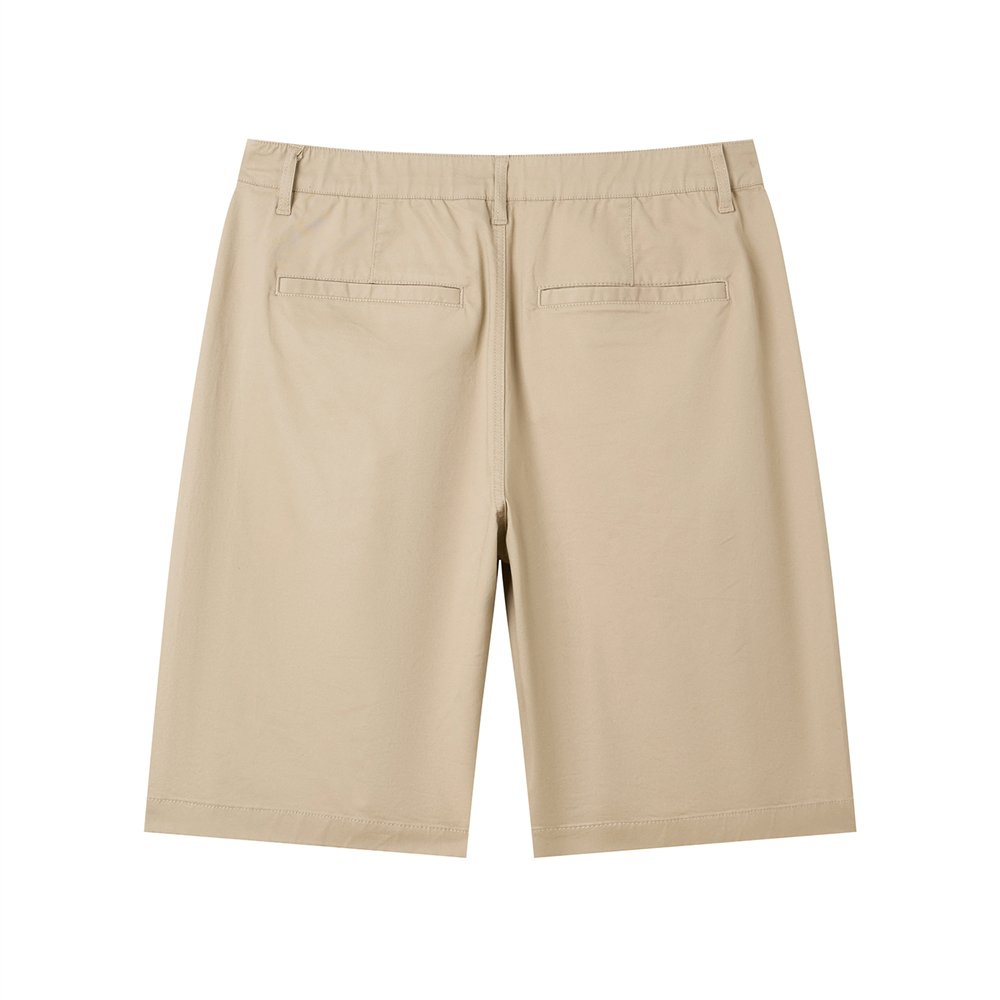 Men’s Slim Twill Bermuda Shorts with Stretch Waist - Giordano Online