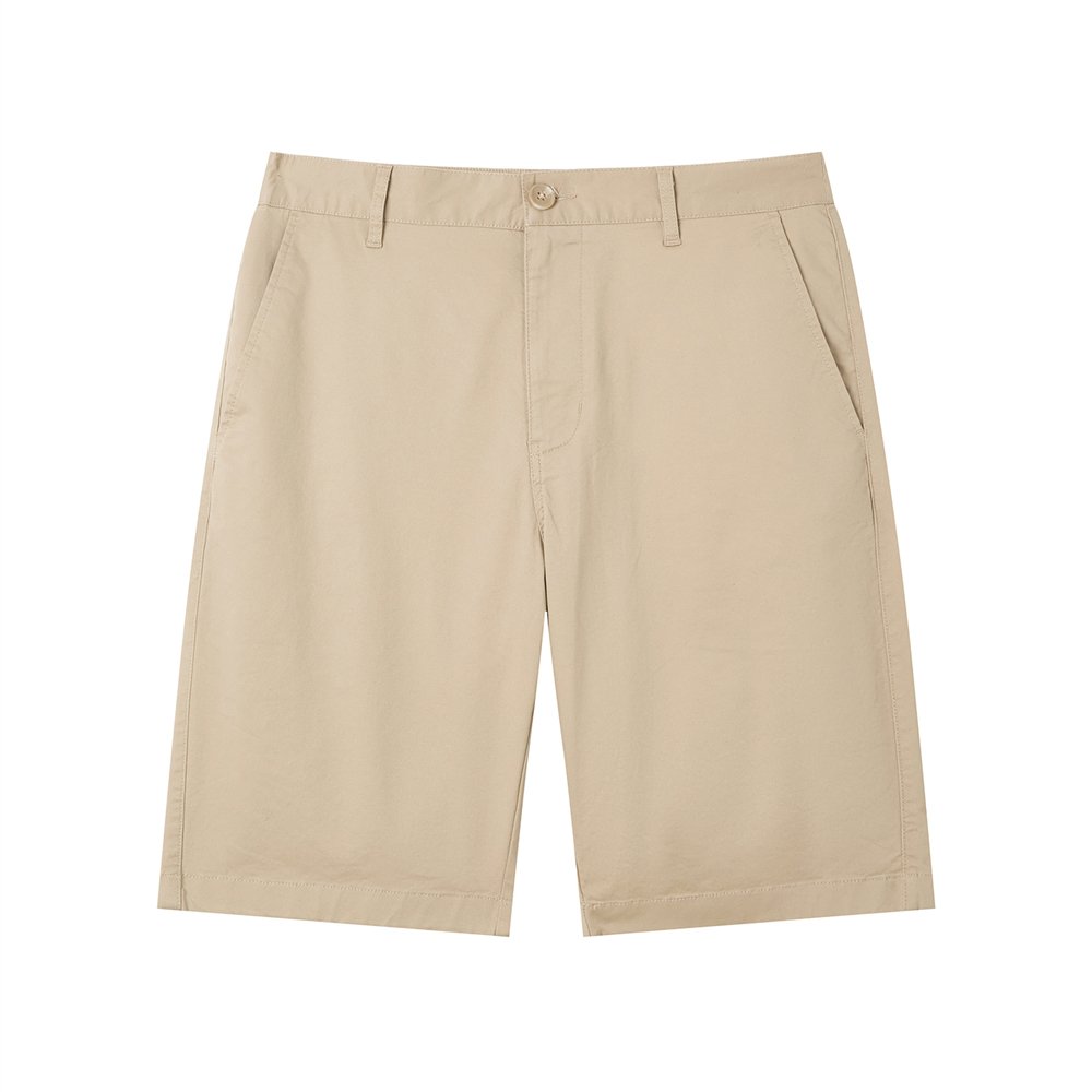 Men’s Slim Twill Bermuda Shorts with Stretch Waist - Giordano Online