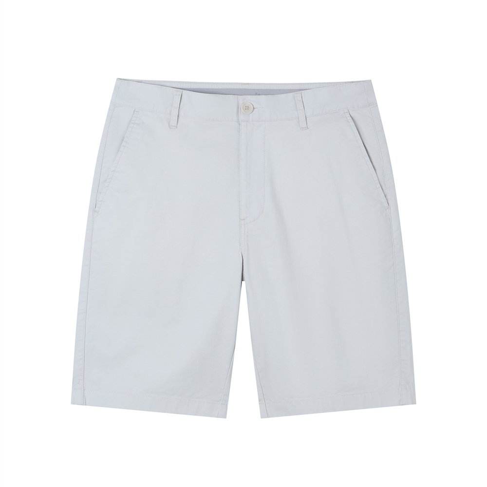 Men’s Slim Twill Bermuda Shorts with Stretch Waist - Giordano Online