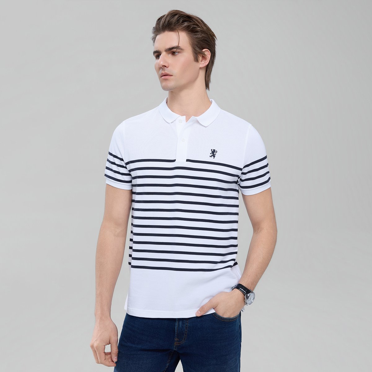 Men's Strip Polo - Giordano Online