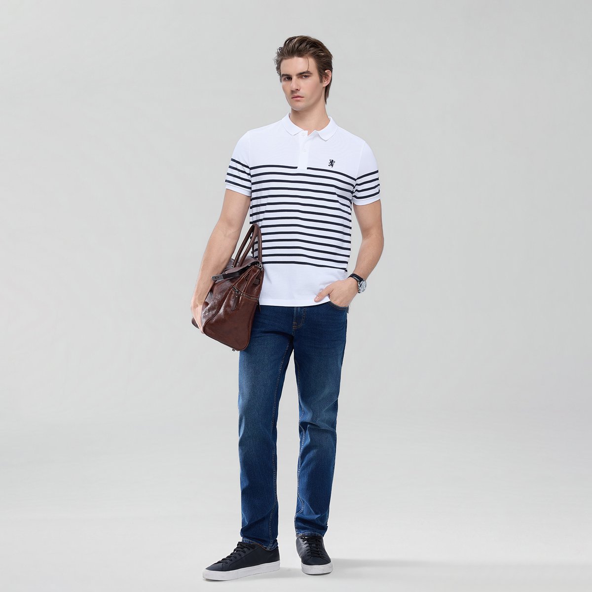Men's Strip Polo - Giordano Online