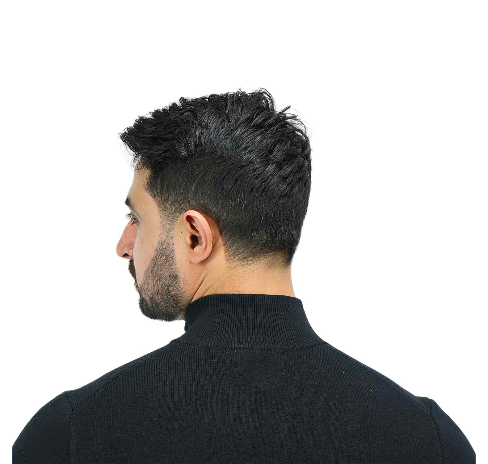 Men's Texture Stitch Mock Neck Long Sleeve Full Zipper Cardigan - Giordano Online