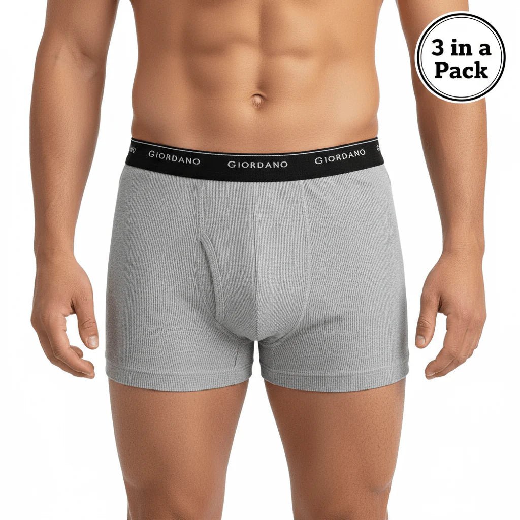 Men's Trunks - 3 Pack - Black - Giordano