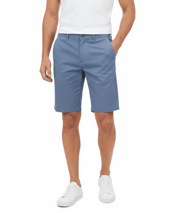 Quick buy Men's Twill Low Rise Slim Tapered Bermuda - Blue