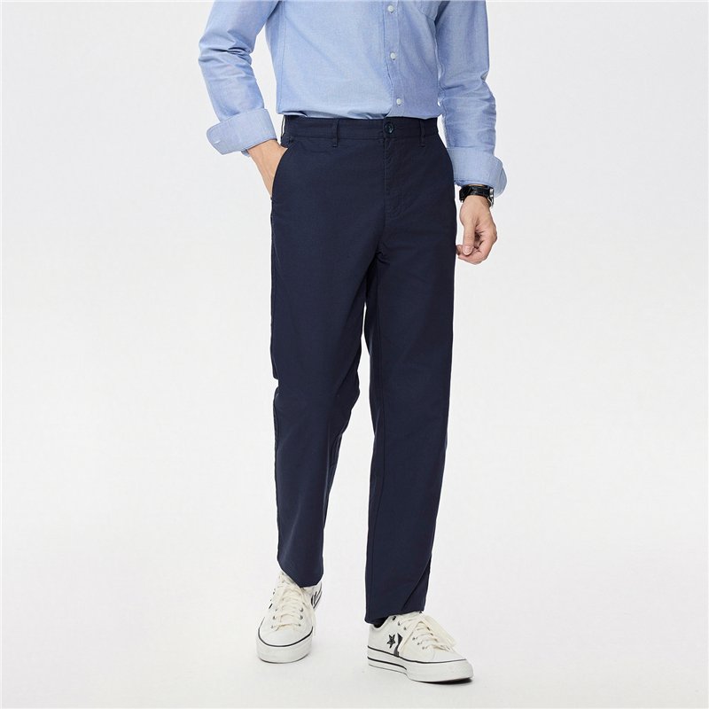 Men's Twill Mid Rise Regular Fit Pants - Giordano Online