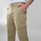 Men's Twill Relaxed Taper Elastic Waist Khaki Pant - Giordano Online