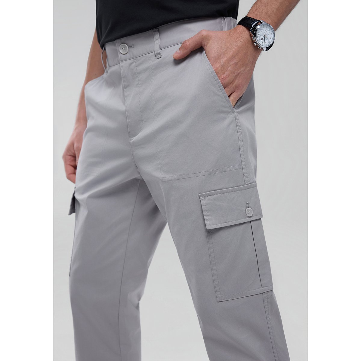 Men's Twill Relaxed Taper Elastic Waist Khaki Pant - Giordano Online