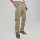 Men's Twill Relaxed Taper Elastic Waist Khaki Pant - Giordano Online