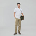 Men's Twill Relaxed Taper Elastic Waist Khaki Pant - Giordano Online