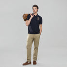 Men's Twill Relaxed Taper Elastic Waist Khaki Pant - Giordano Online