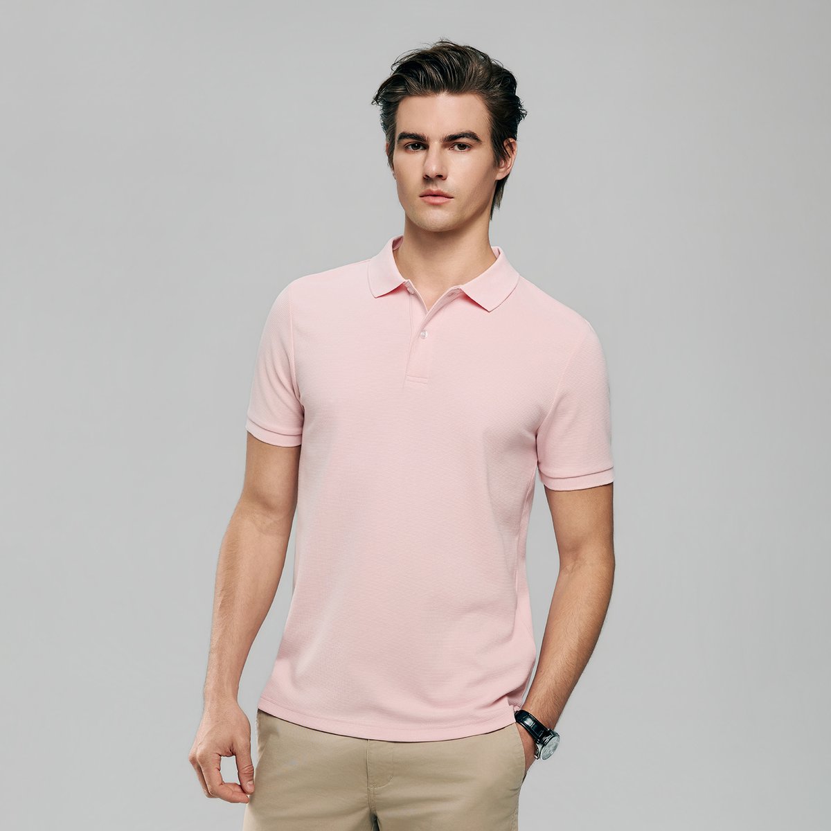 Men's Waffle Polo - Giordano Online