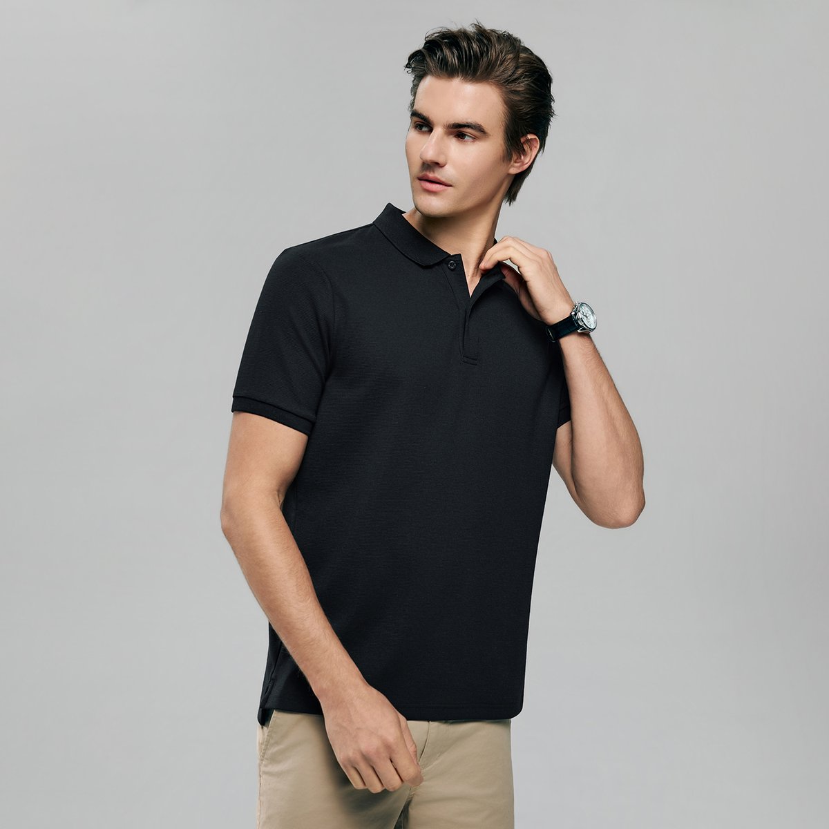 Men's Waffle Polo - Giordano Online