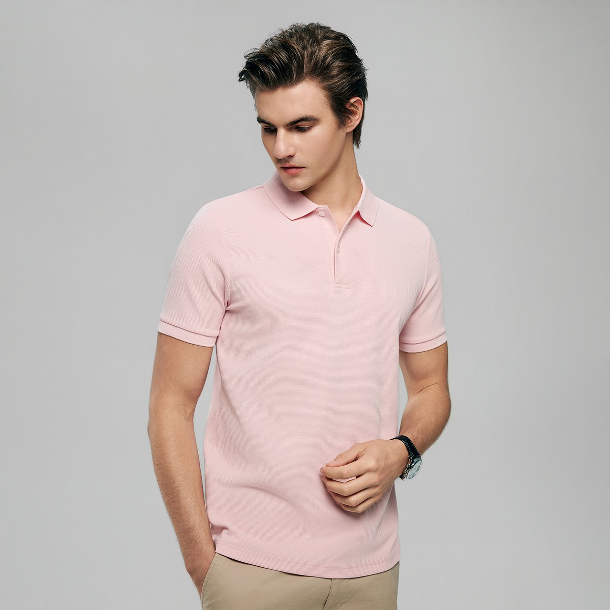 Men's Waffle Polo - Giordano Online