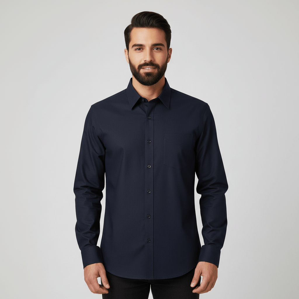 Men's Wrinkle - Free Cotton Oxford Long Sleeve Shirt - Giordano Online
