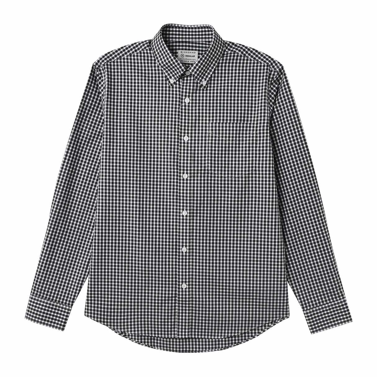 Men's Wrinkle - Free Long Sleeve Oxford Shirt - Giordano Online