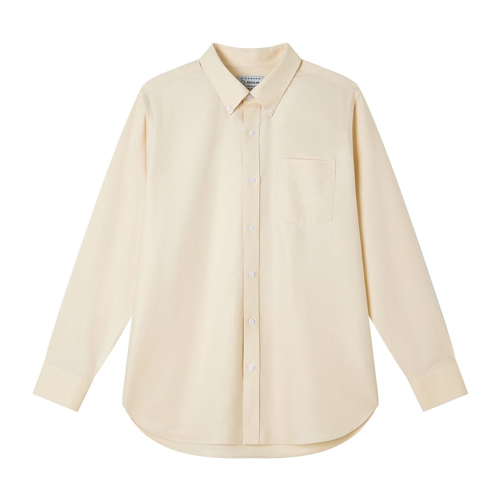 Men's Wrinkle Free Oxford Long Sleeve Shirt - Giordano Online