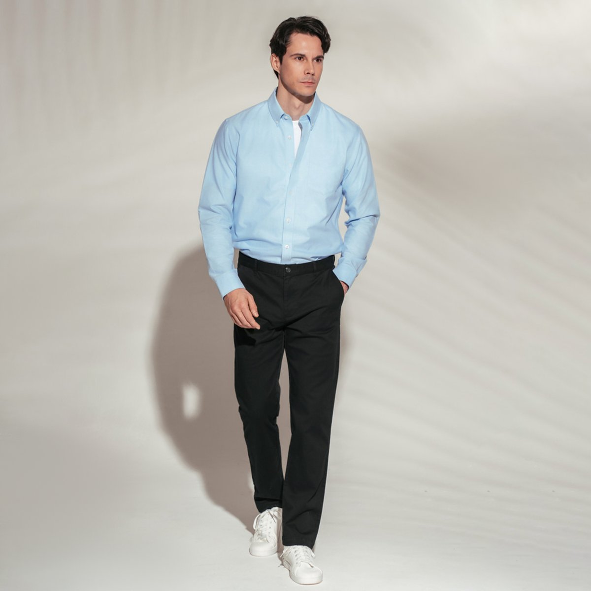 Men's Wrinkle Free Oxford Long Sleeve Shirt - Giordano Online