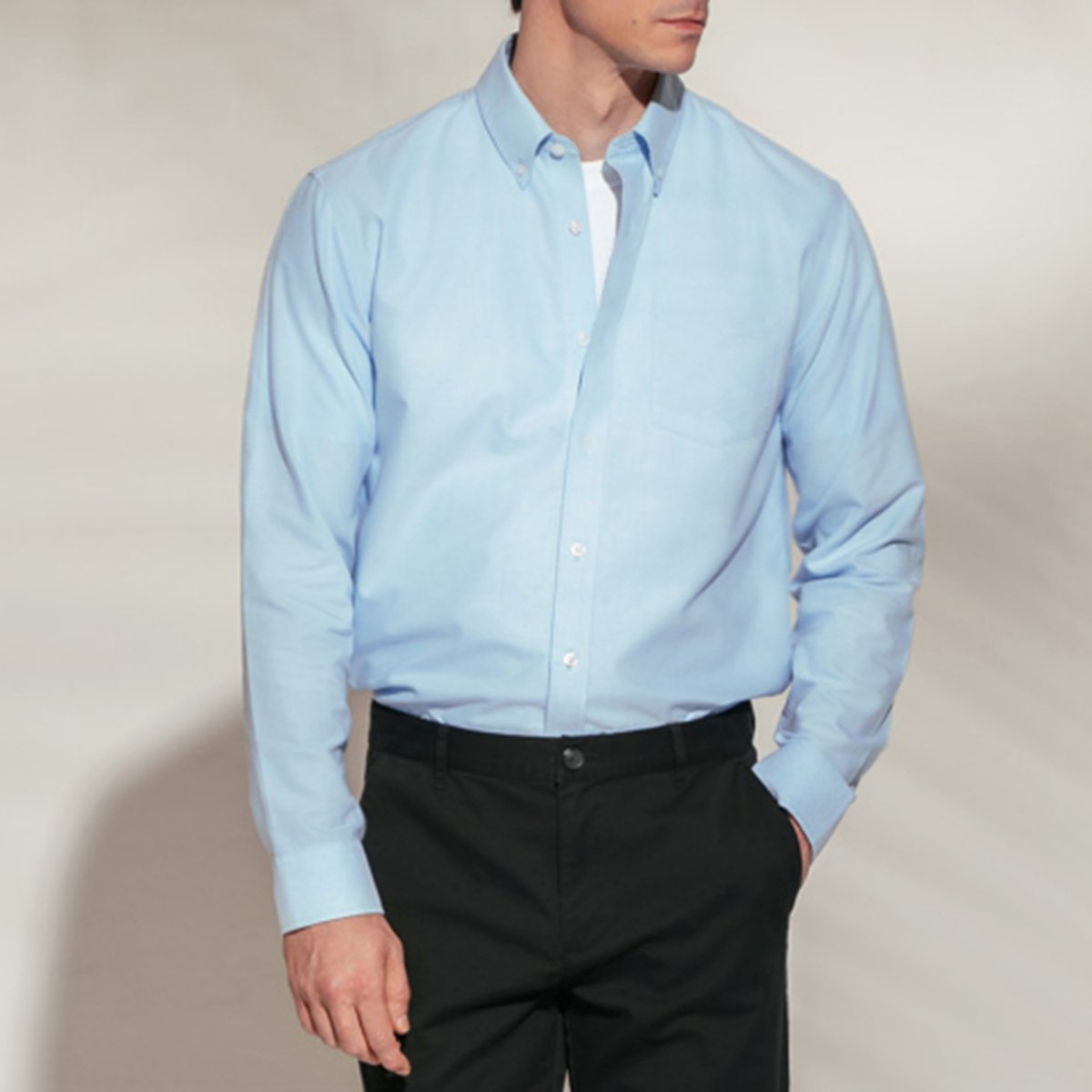 Men's Wrinkle Free Oxford Long Sleeve Shirt - Giordano Online