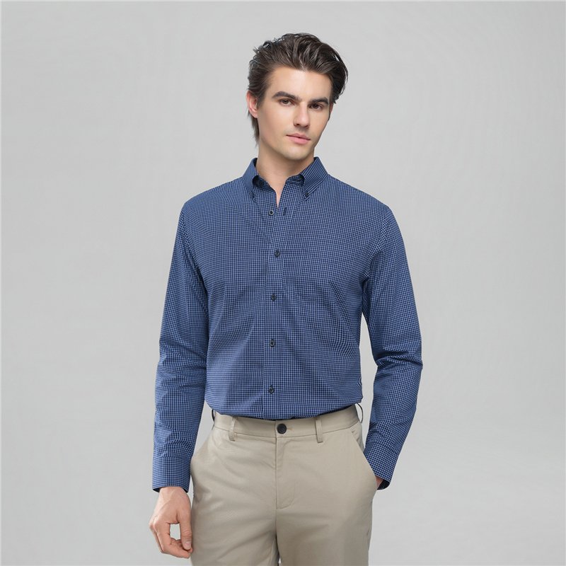 Men's Wrinkle Free Oxford Long Sleeve Shirt - Giordano Online